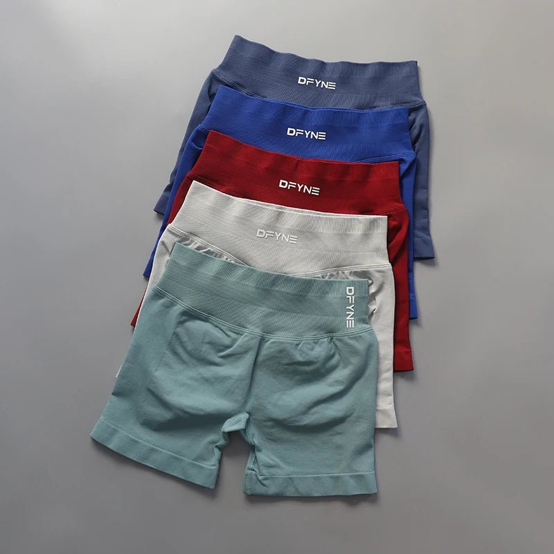 DFYNE Impact Shorts: Seamless Scrunch Bum Shorts for Yoga & Workouts - Booyes fitness