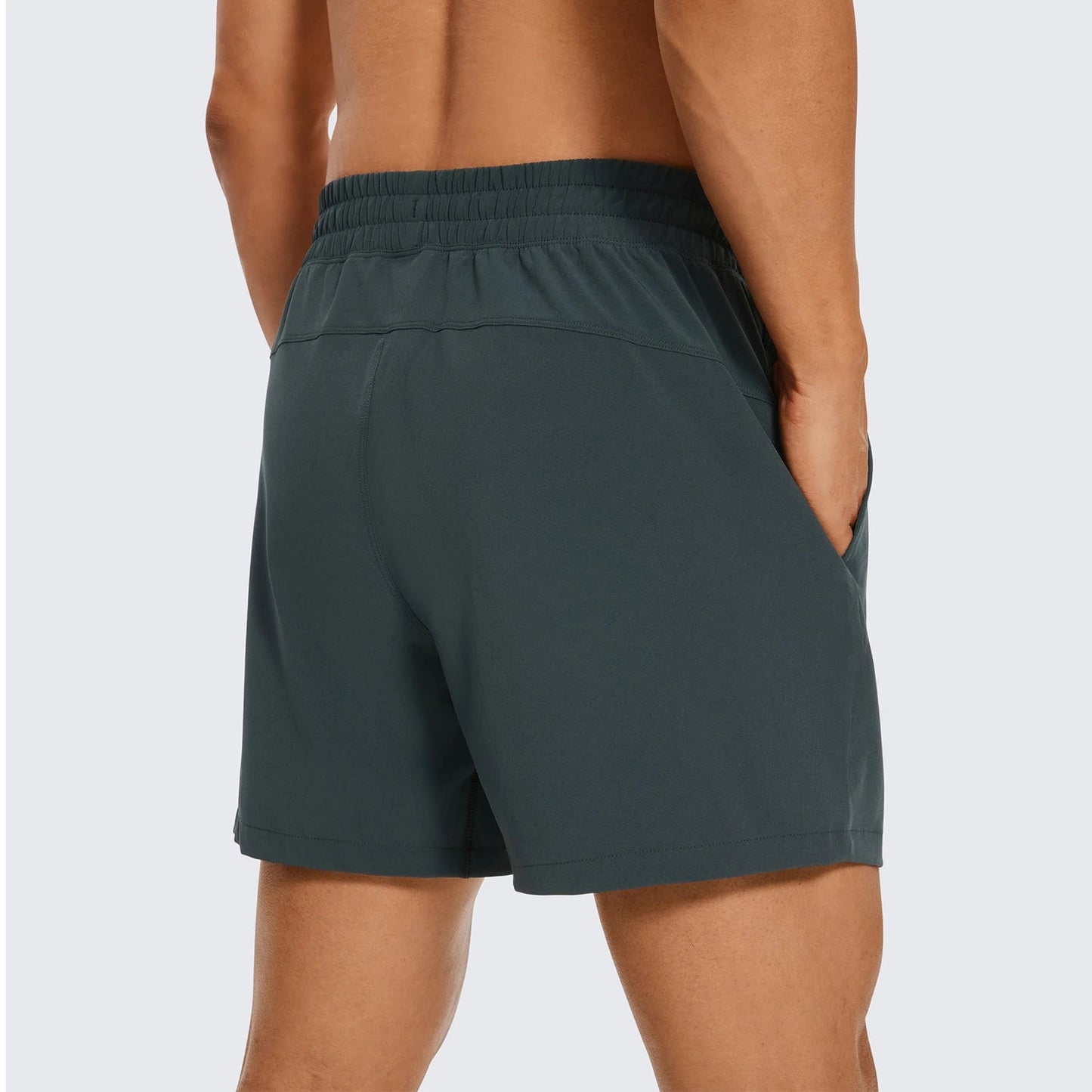 CRZ YOGA Men's Running Shorts: Lightweight Comfort & Convenient Storage - Booyes fitness