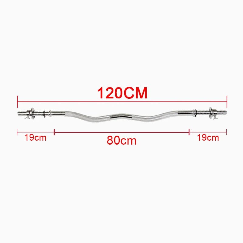 Dumbbell Bars - Straight & EZ Curl Bars for Weightlifting, 25mm, 1.2m/1.5m - Booyes fitness