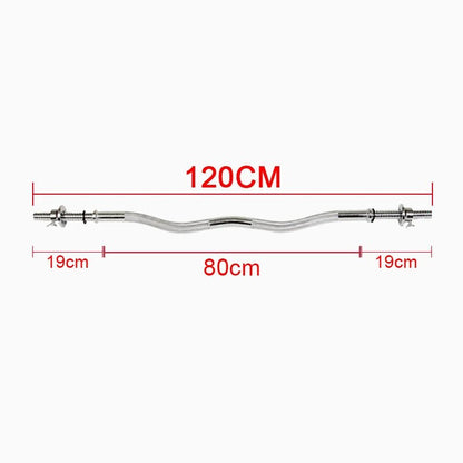 Dumbbell Bars - Straight & EZ Curl Bars for Weightlifting, 25mm, 1.2m/1.5m - Booyes fitness