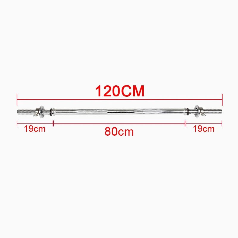 Dumbbell Bars - Straight & EZ Curl Bars for Weightlifting, 25mm, 1.2m/1.5m - Booyes fitness