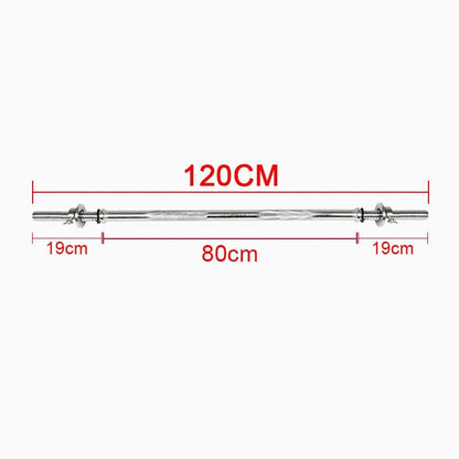 Dumbbell Bars - Straight & EZ Curl Bars for Weightlifting, 25mm, 1.2m/1.5m - Booyes fitness