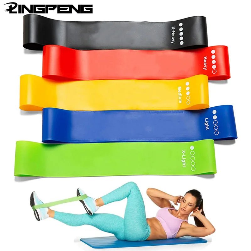 Resistance Bands Set - 5 Levels for Home Workouts, Strength Training, Fitness - Booyes fitness